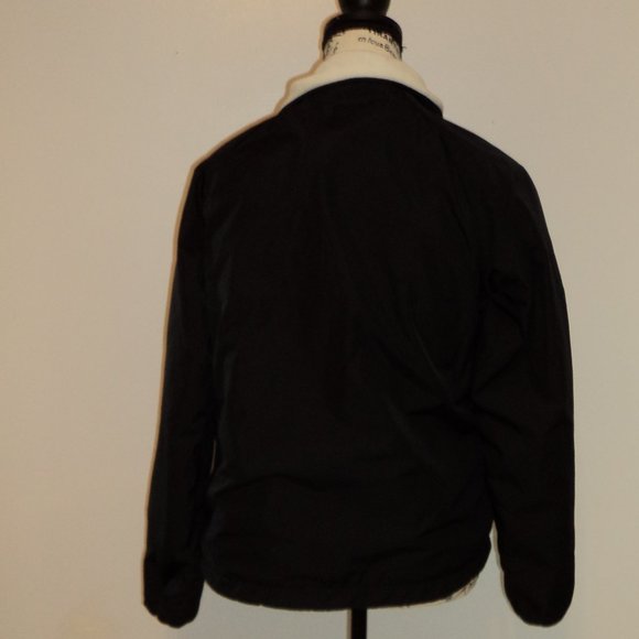 Pacific Trail Women's Small Jacket Coat Winter Reversible Fleece Black White - Picture 3 of 9